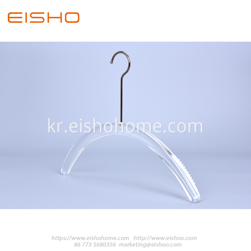 6 Semi Arc Acrylic Wedding Dress Hanger With Long Hook